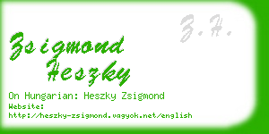 zsigmond heszky business card